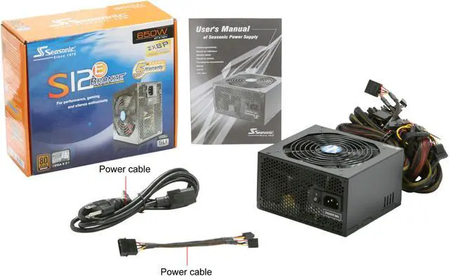Alt view image 12 of 12 - SeaSonic S12E Bronze 650W 650 W ATX12V v2.31/EPS 12V v2.92 SLI Ready 80 PLUS BRONZE Certified Active PFC Power Supply
