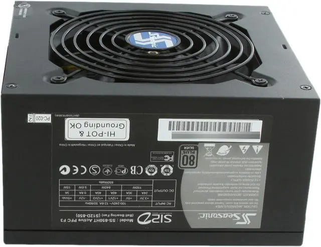 Alt view image 6 of 12 - SeaSonic S12D 850 Silver 850 W ATX12V V2.3/EPS 12V V2.91 80 PLUS SILVER Certified Active PFC Power Supply