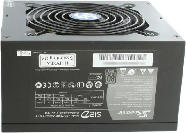 Alt view image 6 of 12 - SeaSonic S12D 750 Silver 750 W ATX12V V2.3/EPS 12V V2.91 80 PLUS SILVER Certified Active PFC Power Supply