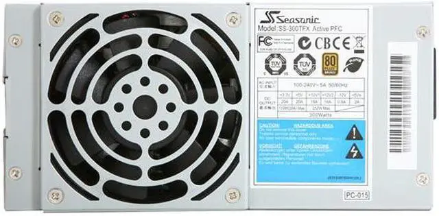 Alt view image 3 of 6 - SeaSonic SS-300TFX Bronze 300 W TFX12V v2.3 80 PLUS BRONZE Certified Active PFC Power Supply - OEM