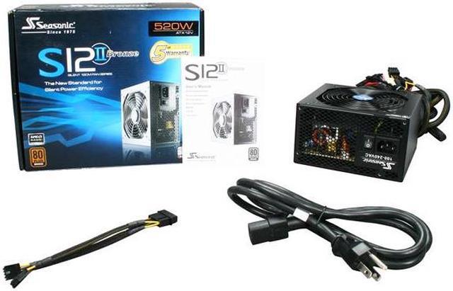 Alt view image 8 of 7 - SeaSonic S12II 520 Bronze 520 W ATX12V V2.3 / EPS 12V V2.91 80 PLUS BRONZE Certified Active PFC Power Supply