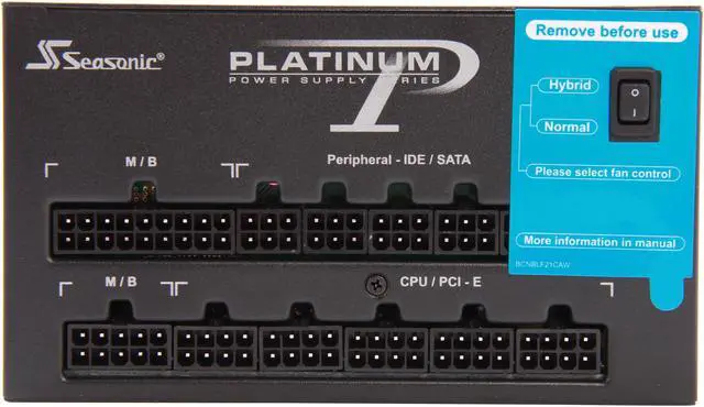 Alt view image 5 of 6 - SeaSonic Platinum SS-860XP2 860W ATX12V / EPS12V SLI Ready CrossFire Ready 80 PLUS PLATINUM Certified Full Modular Active PFC Power Supply New 4th Gen CPU Certified Haswell Ready
