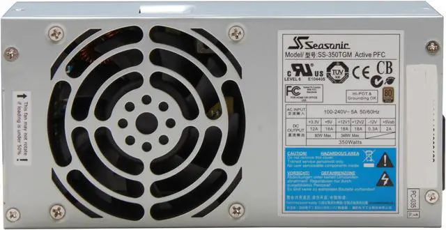 Alt view image 4 of 7 - SeaSonic SS-350TGM Retail 350W TFX12V (v2.31) 80 PLUS GOLD Certified Full Modular Active PFC Power Supply