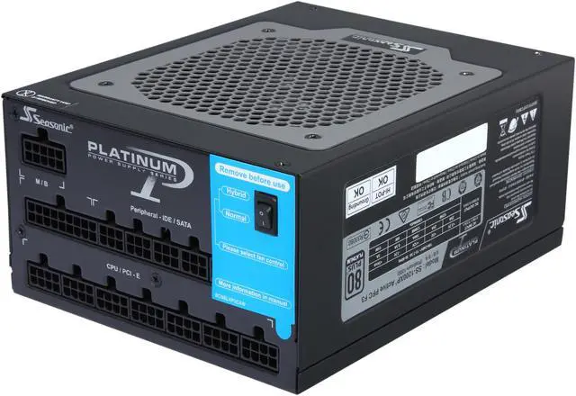 Alt view image 4 of 6 - SeaSonic Platinum-1200(SS-1200XP3) 1200W ATX12V / EPS12V 80 PLUS PLATINUM Certified SLI Ready CrossFire Ready Full Modular Power Supply Intel 4th Gen CPU Compatible 7yr Warranty