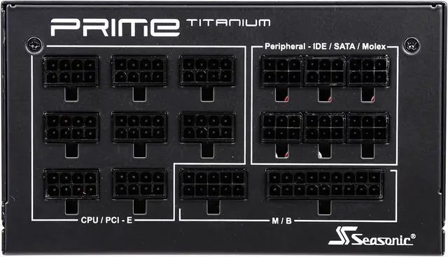 Alt view image 4 of 7 - Seasonic Flagship PRIME TITANIUM 850 SSR-850TD Active PFC 80 PLUS Titanium 850W ATX 12V 135mm Fluid Dynamic Bearing Fan Super Quiet Power Supply
