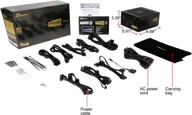 Alt view image 8 of 7 - Seasonic Flagship Prime Series SSR-750GD 750W Gold Full Modular ATX12V & EPS12V 135mm FDB Fan Super Quiet Power Supply