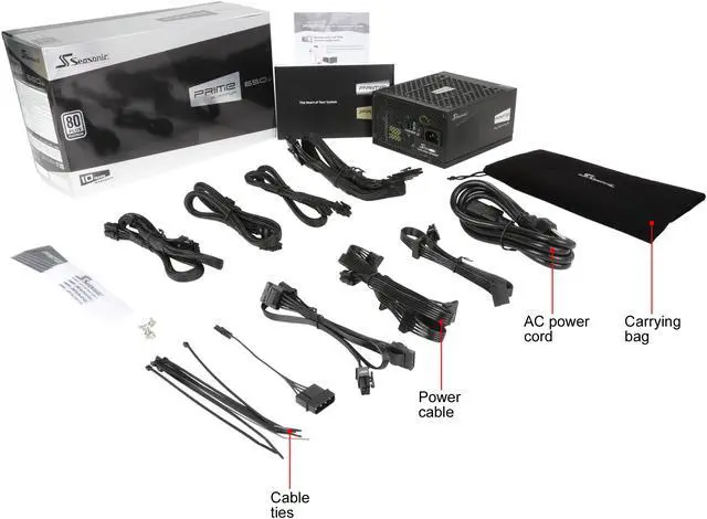 Alt view image 8 of 7 - Seasonic Flagship Prime Series SSR-650PD 650W Platinum Full Modular ATX12V & EPS12V 135mm FDB Fan Super Quiet Power Supply