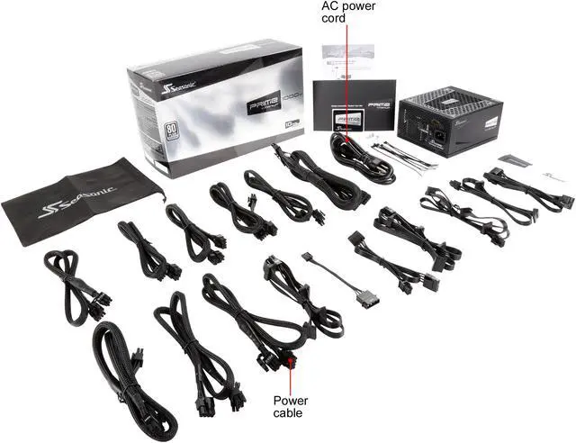 Alt view image 7 of 7 - Seasonic Flagship PRIME TITANIUM 1000 SSR-1000TD 1000W 80+ Titanium Full Modular ATX12V & EPS12V 135mm FDB Fan Super Quiet Power Supply