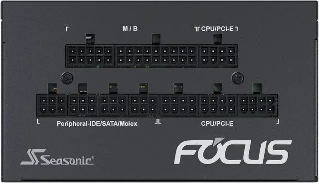 Alt view image 6 of 10 - Seasonic FOCUS GX-750, 750W 80+ Gold, Full- Modular, ATX Form Factor, Low Noise, Premium Japanese Capacitor, 10 Year Warranty, Nvidia RTX 30/40 Super, AMD GPU Compatible, Ref# SSR-750FX