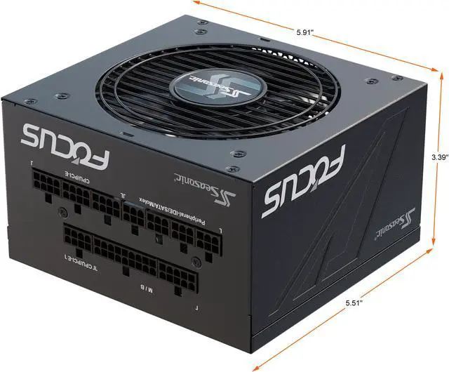 Alt view image 5 of 10 - Seasonic FOCUS GX-750, 750W 80+ Gold, Full- Modular, ATX Form Factor, Low Noise, Premium Japanese Capacitor, 10 Year Warranty, Nvidia RTX 30/40 Super, AMD GPU Compatible, Ref# SSR-750FX
