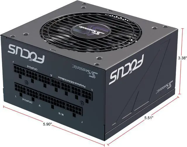 Alt view image 9 of 9 - Seasonic FOCUS PX-850, 850W 80+ Platinum, Full-Modular, ATX Form Factor, Low Noise, Premium Japanese Capacitor, 10 Year Warranty, Nvidia RTX 30/40 Super, AMD GPU Compatible, Ref# SSR-850PX