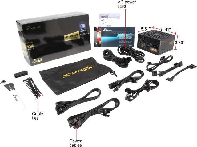 Alt view image 7 of 7 - Seasonic PRIME Ultra 650W 80+ Gold Power Supply, Full Modular, 135mm FDB Fan w/Hybrid Fan Control, ATX12V & EPS12V, Compact 140 mm Size, Power On Self Tester, 12 yr Warranty, SSR-650GD2