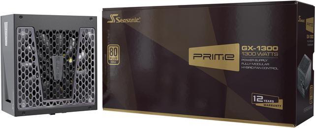 Seasonic PRIME GX-1300, 1300W 80+ Gold, Full Modular, ATX Form Factor, Low  Noise, Premium Japanese Capacitor, 12 Year Warranty, Nvidia RTX 30/40 