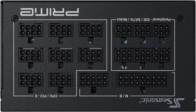 Alt view image 7 of 8 - Seasonic PRIME GX-1300, 1300W 80+ Gold, Full Modular, ATX Form Factor, Low Noise, Premium Japanese Capacitor, 12 Year Warranty, Nvidia RTX 40 Super/50 , AMD GPU Compatible, Ref# SSR-1300GD