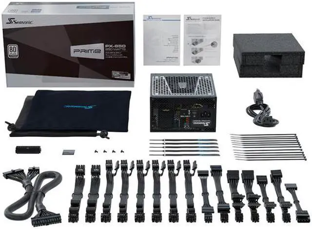 Alt view image 7 of 9 - Seasonic PRIME PX-850, 850W 80+ Platinum, Full Modular, Fan Control in Fanless, Silent, and Cooling Mode, 12 Year Warranty, Perfect Power Supply for Gaming and High-Performance Systems, SSR-850PD.