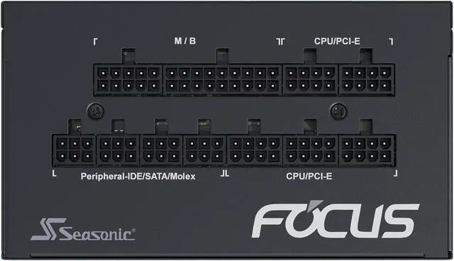 Alt view image 7 of 10 - Seasonic FOCUS GX-1000, 1000W 80+ Gold, Full-Modular, ATX Form Factor, Low Noise, Premium Japanese Capacitor, 10 Year Warranty, Nvidia RTX 30/40 Super, AMD GPU Compatible, Ref# SSR-1000FX