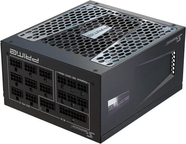Alt view image 3 of 8 - Seasonic PRIME 1300W 80+ Platinum Power Supply, Full Modular, 135mm FDB Fan w/Hybrid Fan Control, ATX12V & EPS12V, Power On Self Tester, 12 yr Warranty, SSR-1300PD