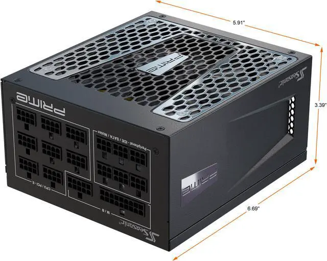 Alt view image 5 of 9 - Seasonic PRIME GX-850, 850W 80+ Gold, Full Modular, Low Noise, Premium Japanese Capacitor, 12 Year Warranty, Nvidia RTX 30/40 Super, AMD GPU Compatible, Ref# SSR-850GD