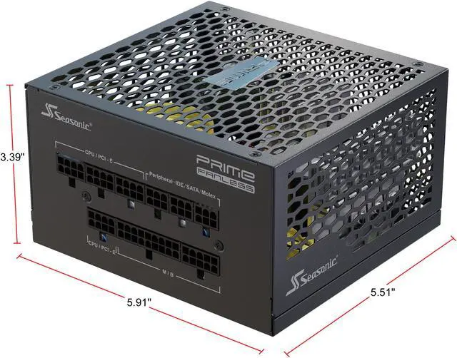 Alt view image 4 of 9 - Seasonic PRIME FANLESS PX-500, 500W 80+ Platinum, Full Modular, ATX12V & EPS12V, True Fanless Design, 12 Year Warranty, Perfect Power Supply For Situations That Demand Silence From The Equipment.