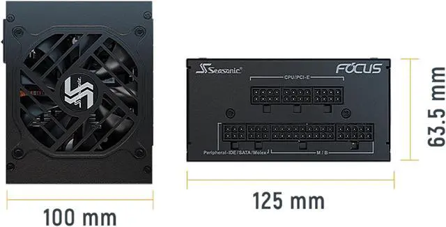 Alt view image 9 of 10 - Seasonic FOCUS SPX-750, 750W 80+ Platinum, Full-Modular, SFX Form Factor, Low Noise, Premium Japanese Capacitor, 10 Year Warranty, Nvidia RTX 30/40 Super, AMD GPU Compatible, Ref# SSR-750SPX