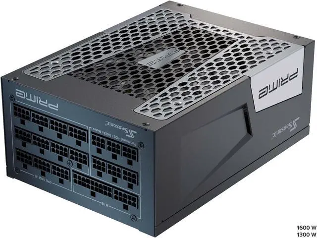Alt view image 2 of 7 - Seasonic PRIME TX-1600, 1600W 80+ Titanium, ATX Form Factor, Full Modular, Low Noise, Premium Japanese Capacitor, 12 Year Warranty, Nvidia RTX 30/40 Super, AMD GPU Compatible, Ref# SSR-1600TR