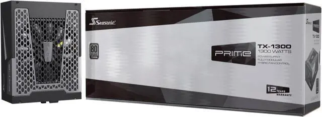 Alt view image 6 of 7 - Seasonic PRIME TX-1300, 1300W 80+ Titanium, ATX Form Factor, Full Modular, Low Noise, Premium Japanese Capacitor, 12 Year Warranty, Nvidia RTX 30/40 Super, AMD GPU Compatible, Ref# SSR-1300TR