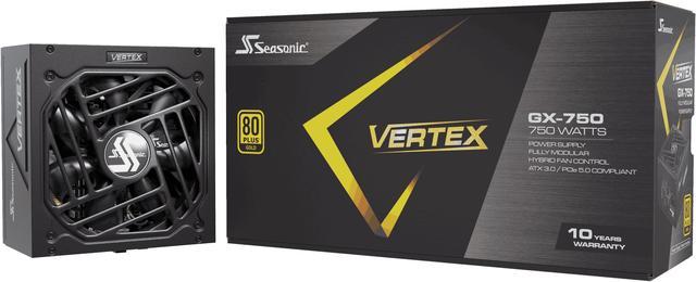 Seasonic VERTEX GX-750, 750W, ATX 3.0 / PCIe 5.0 Compliant, Full Modular,  Fan Control in Fanless, Silent, and Cooling Mode, for Gaming and