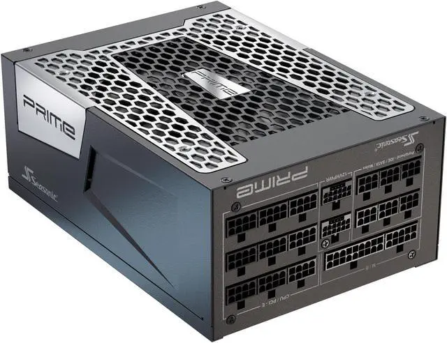 Alt view image 2 of 6 - Seasonic PRIME PX-1600, 1600W 80+ Platinum, ATX 3.0 & PCIe 5.0 Ready, Full Modular, Low Noise, Premium Japanese Capacitor, Nvidia RTX 30/40 Super, AMD GPU Compatible, Ref# SSR-1600PD2