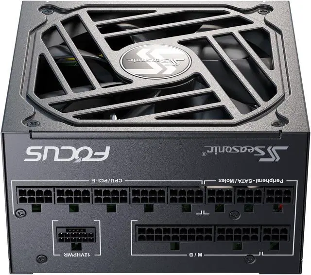Alt view image 4 of 12 - Seasonic FOCUS V3 GX-1000, 1000W 80+ Gold, ATX 3.0 & PCIe 5.0 Ready, Full-Modular, Low Noise, Premium Japanese Capacitor, 10 Year Warranty, Nvidia RTX 30/40 Super, AMD GPU Compatible, Ref# SSR-1000FX3