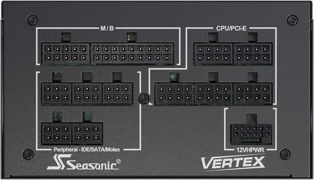 Alt view image 4 of 4 - Seasonic VERTEX PX-1200, 1200W 80+ Platinum, ATX 3.0&PCIe 5.0 Ready, Full-Modular, ATX Form Factor, Low Noise, Premium Japanese Capacitor, 12 Year Warranty, Nvidia RTX 30/40 Super, AMD GPU Compatible