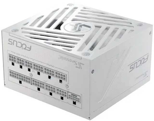 Alt view image 2 of 10 - SeaSonic FOCUS GX ATX 3 (2024) GX-850 White 850 W ATX 3.1 Compatible 80 PLUS GOLD Certified Full Modular Power Supplies