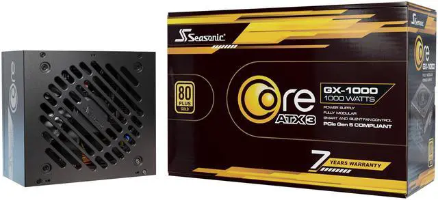 Alt view image 11 of 11 - SeaSonic CORE GX-1000 ATX3 1000 W ATX 3.1 80 PLUS GOLD Certified Full Modular power supply