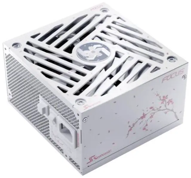 Alt view image 2 of 14 - Seasonic FOCUS GX-1000 ATX 3.1 SAKURA Limited Edition, 1000W, 80+ Gold Fully Modular Power Supply | PCIe 5.1 & Native 12V-2x6 | White & Pink Cables | 135mm FDB Fan | 10-Year Warranty