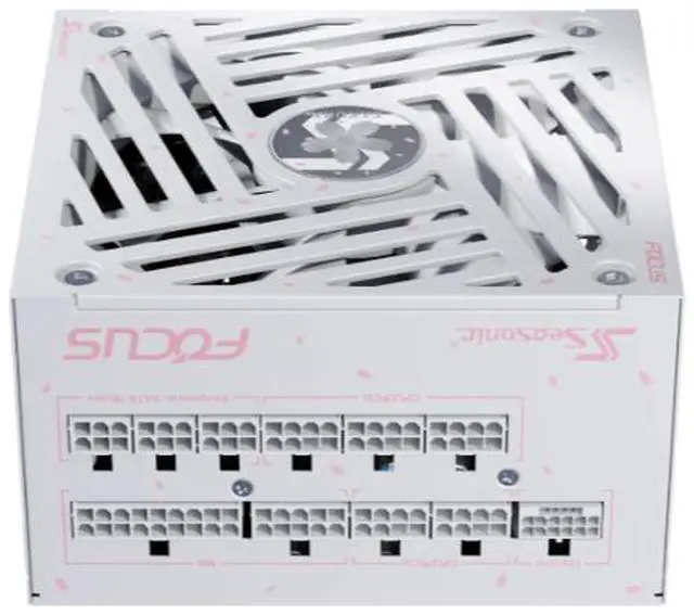 Alt view image 10 of 14 - Seasonic FOCUS GX-1000 ATX 3.1 SAKURA Limited Edition, 1000W, 80+ Gold Fully Modular Power Supply | PCIe 5.1 & Native 12V-2x6 | White & Pink Cables | 135mm FDB Fan | 10-Year Warranty