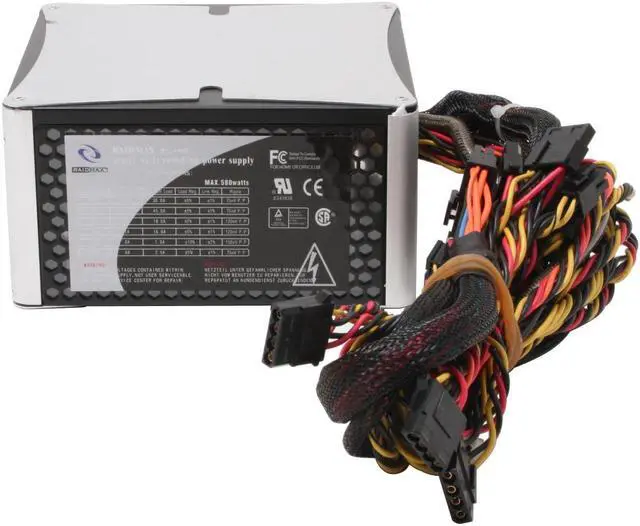 Alt view image 3 of 8 - RAIDMAX AURORA RX-580F 580 W ATX12V SLI Ready CrossFire Ready Power Supply