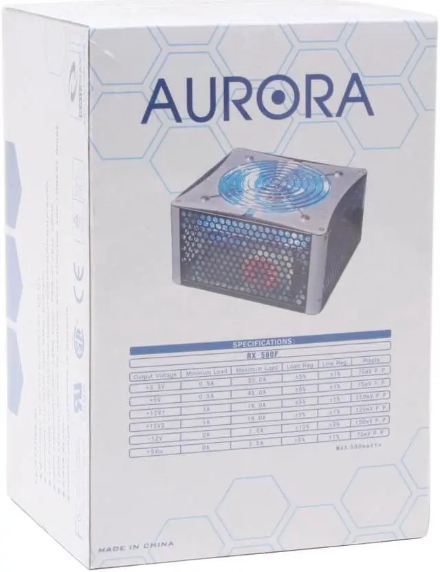 Alt view image 8 of 8 - RAIDMAX AURORA RX-580F 580 W ATX12V SLI Ready CrossFire Ready Power Supply