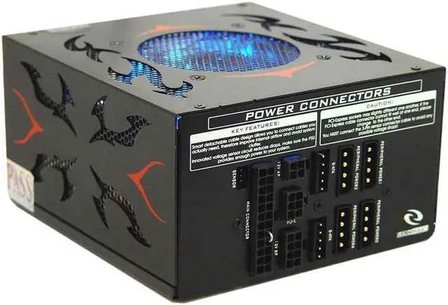 Alt view image 2 of 8 - RAIDMAX VOLCANO RX-630A 630 W ATX12V V2.2/ EPS12V SLI Ready CrossFire Ready Full Modular Modular LED Power Supply