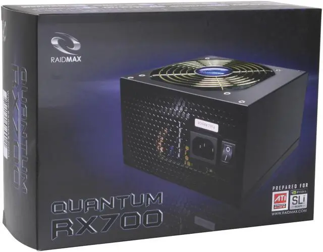 Alt view image 10 of 10 - RAIDMAX QUANTUM RX-700 700 W ATX12V V2.2 / EPS12V SLI Certified CrossFire Ready Active PFC SLI Power Supply
