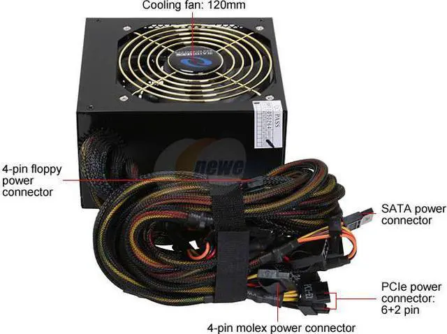 Alt view image 4 of 10 - RAIDMAX QUANTUM RX-700 700 W ATX12V V2.2 / EPS12V SLI Certified CrossFire Ready Active PFC SLI Power Supply