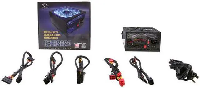 Alt view image 9 of 8 - RAIDMAX HYBRID 2 RX-630SS 630W ATX12V V2.2/ EPS12V SLI Ready CrossFire Ready Modular Power Supply, New Version with Build-in LED Fan On/Off Switch