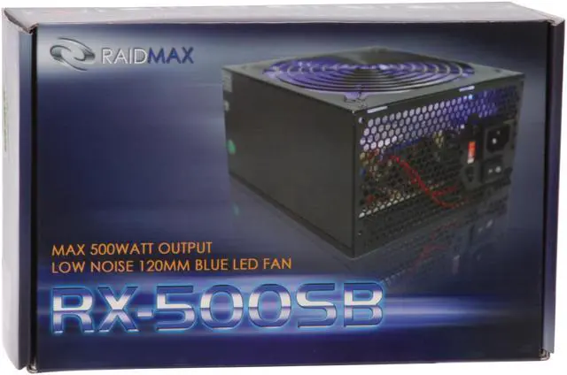 Alt view image 9 of 9 - RAIDMAX RX-500SB 500 W ATX12V 2.2 / EPS12V Power Supply
