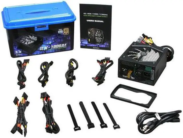 Alt view image 6 of 6 - RAIDMAX RX-1000AE 1000 W ATX12V v2.3 / EPS12V SLI Certified CrossFire Ready 80 PLUS GOLD Certified Modular Active PFC Power Supply