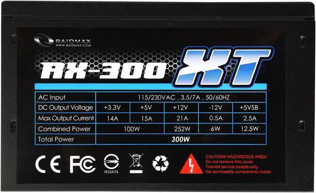 Alt view image 6 of 7 - RAIDMAX XT series RX-300XT 300 W ATX12V / EPS12V Power Supply