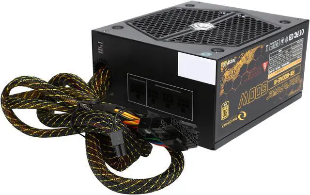 Alt view image 4 of 8 - RAIDMAX Cobra series RX-600AE-B 600 W ATX12V / EPS12V SLI Ready CrossFire Ready 80 PLUS GOLD Certified Modular Power Supply