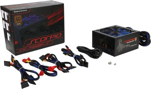 Alt view image 7 of 7 - RAIDMAX Scorpio series RX-735AP-S 735 W ATX12V / EPS12V SLI Ready CrossFire Ready 80 PLUS BRONZE Certified Semi-Modular Power Supply
