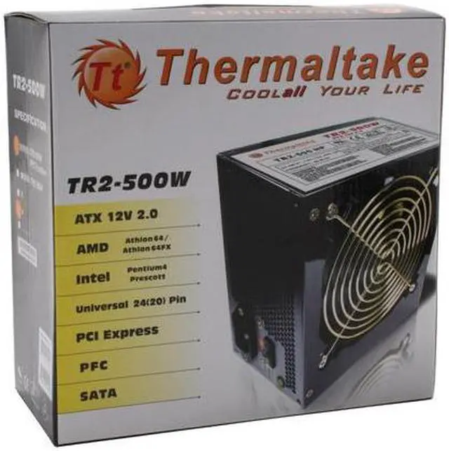 Alt view image 7 of 7 - Thermaltake W0093RU 500W ATX 12V 2.0 Version  Passive PFC Power Supply