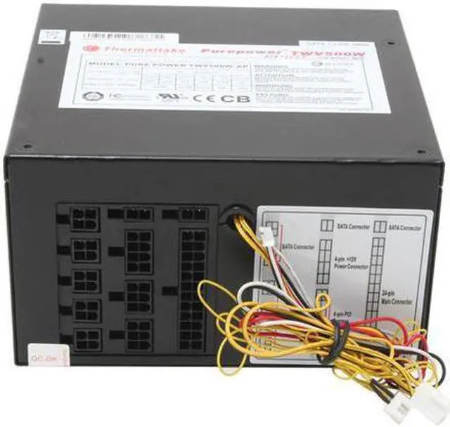 Alt view image 3 of 8 - Thermaltake W0057RU-01 PurePower TWV 500 W ATX 12V Ver.2.0 SLI Certified CrossFire Ready Modular Active PFC Power Supply