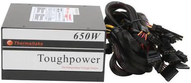 Alt view image 3 of 8 - Thermaltake toughpower W0104RU 650W ATX12V / EPS12V SLI Certified CrossFire Ready 80 PLUS BRONZE Certified  Active PFC Power Supply