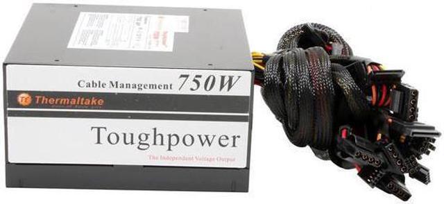 Alt view image 3 of 8 - Thermaltake toughpower W0117RU 750 W ATX12V / EPS12V SLI Certified CrossFire Ready 80 PLUS BRONZE Certified Active PFC Power Supply