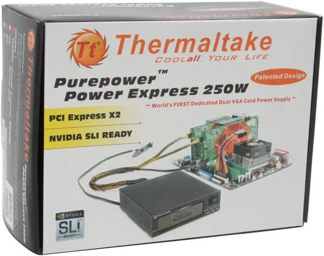 Alt view image 7 of 7 - Thermaltake W0099RU 250 Watts (Peak Load: 300Watts) ATX12V SLI Certified CrossFire Ready Active PFC Graphic Card power supply